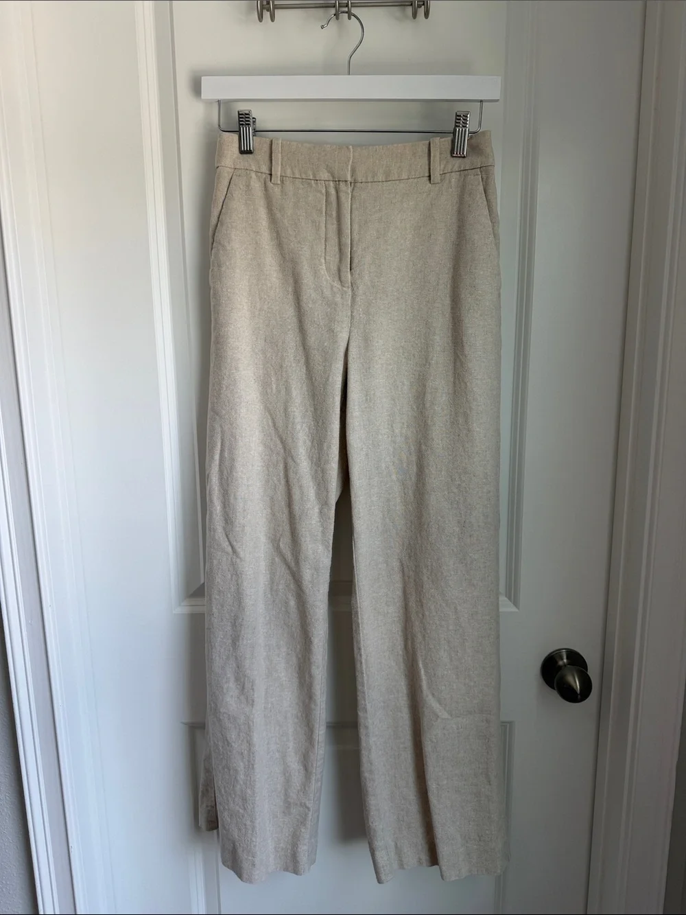 J. Crew Remy Linen-Blend Wide Leg Trouser